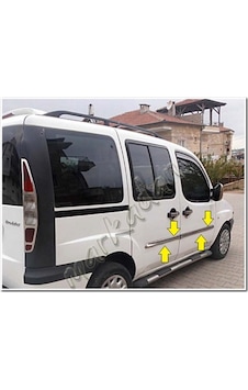 Fiat Doblo Krom Yan Kapı Çıtası 2000-2006 4 Parça Paslanmaz Çelik Fiat Doblo Krom Yan Kapı Çıtası 2000-2006 4 Parça Paslanmaz Çelik