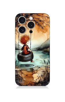 Apple Uyumlu iPhone 15 Pro Max Yalnız Çocuk Desenli Silikon Kılıf Silikon Apple Uyumlu iPhone 15 Pro Max Yalnız Çocuk Desenli Silikon Kılıf Silikon