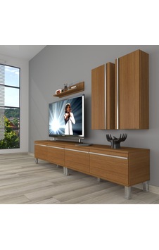 Decoraktiv Eko 5220t Mdf Krom Ayaklı Tv Ünitesi Tv Sehpası Ceviz Decoraktiv Eko 5220t Mdf Krom Ayaklı Tv Ünitesi Tv Sehpası Ceviz