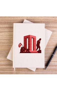 18 Mart Şehitler Abidesi Krem Çizgisiz Kanvas Defter 18 Mart Şehitler Abidesi Krem Çizgisiz Kanvas Defter