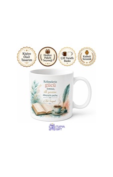 Blog Yazmaya Başlayanlara Kelimelerin Gücü Okur Kupası Hediye Bardak Beyaz / Çok Renkli Blog Yazmaya Başlayanlara Kelimelerin Gücü Okur Kupası Hediye Bardak Beyaz / Çok Renkli