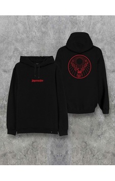 Wildphire Boutique Jagermeister Logo Ön Arka Baskılı Kapşonlu Hoodie Sweatshirt Us-adv-jager-001 SIYAH