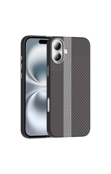 Kilifone - İphone 16 Uyumlu Kılıf Magsafe Özellikli Karbon Fiber Görünümlü Gros Kapak - Gri-siyah - T36932 Kilifone - İphone 16 Uyumlu Kılıf Magsafe Özellikli Karbon Fiber Görünümlü Gros Kapak - Gri-siyah - T36932