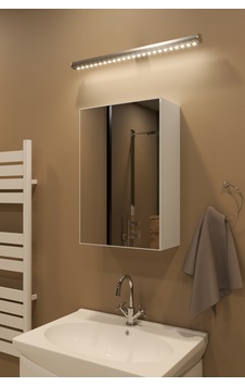 Tek Kapaklı Aynalı Beyaz 60 Cm Banyo Dolabı Tek Kapaklı Aynalı Beyaz 60 Cm Banyo Dolabı