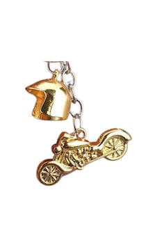 Mini Motor Metal Anahtarlık - Sarı Çok Renkli