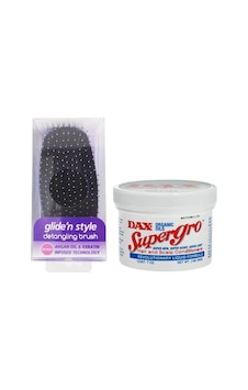 Dax Supergro Saç Kremi 198 ML + Glide'n Style Detangling Açma Tarama Fırçası Dax Supergro Saç Kremi 198 ML + Glide'n Style Detangling Açma Tarama Fırçası