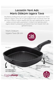 Cooknkeep Izgara Tava Siyah Cooknkeep Izgara Tava Siyah