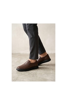 Beren Erkek Hakiki Deri Bağcıksız Slip-on Günlük Casual Ayakkabı Ortope Kahverengi Beren Erkek Hakiki Deri Bağcıksız Slip-on Günlük Casual Ayakkabı Ortope Kahverengi