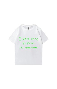 Startmore Rap Kanye West Bi-polar Olmaktan Nefret Ediyorum Bu Harika Baskı T Shirt Erkek Kadın Hip Hop Beyaz Startmore Rap Kanye West Bi-polar Olmaktan Nefret Ediyorum Bu Harika Baskı T Shirt Erkek Kadın Hip Hop Beyaz