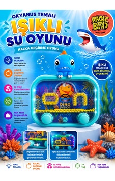 Su Oyunu Water Game Çocuklar İçin Eğlenceli Halka Geçirme Işıklı Dinazor Modelleri 2586bc-l12turku