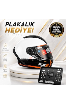 Mt Helmets Stinger 2 Solid Full Face Kapalı Kask + Plakalık Gri M