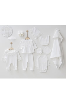 Buse&Eylül Bebe Beyaz Güpürlü 10 Parça Kız Bebek Hastane Çıkışı Takımı - Beyaz Buse&Eylül Bebe Beyaz Güpürlü 10 Parça Kız Bebek Hastane Çıkışı Takımı - Beyaz