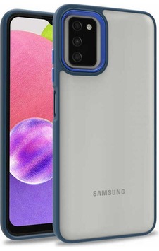 Galaxy A03s Kılıf Zore Flora Kapak Mavi