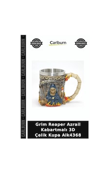 Grim Reaper Azrail Kabartmalı 3d Çelik Kupa Doğum Günü Korku Temalı Karanlık Tarz Çok Renkli Grim Reaper Azrail Kabartmalı 3d Çelik Kupa Doğum Günü Korku Temalı Karanlık Tarz Çok Renkli