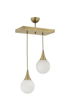 2'li Dikdörtgen Eskitme Model Modern Beyaz Glop Camlı Sarkıtavize