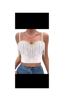 Moda2050 Kopya - Siyah Taşlı Askılı Crop Büstiyer Beyaz Beyaz Moda2050 Kopya - Siyah Taşlı Askılı Crop Büstiyer Beyaz Beyaz