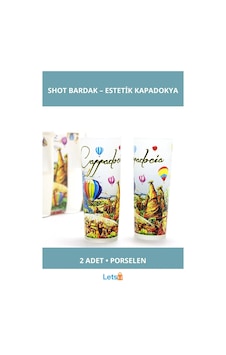 Kapadokya Tasarımlı Porselen Yöresel Shot Bardak 2 Adet Çok Renkli Kapadokya Tasarımlı Porselen Yöresel Shot Bardak 2 Adet Çok Renkli
