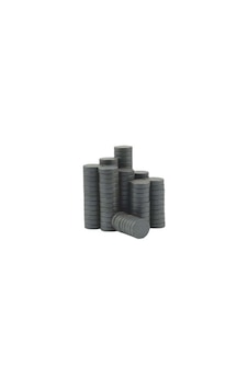 50 Adet Ferrit Oxit Kömür Yuvarlak Mıknatıs Disk Mıknatıs Çapı: 1,2 Cm X Kalınlık: 0,30 Cm