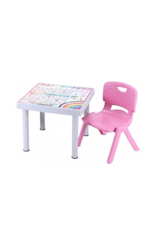 Sağlam Plastik Mandella Rubi Türkçe Desenli Çocuk Masası 1 Adet Nova Orta Çocuk Koltuk Pembe Sağlam Plastik Mandella Rubi Türkçe Desenli Çocuk Masası 1 Adet Nova Orta Çocuk Koltuk Pembe