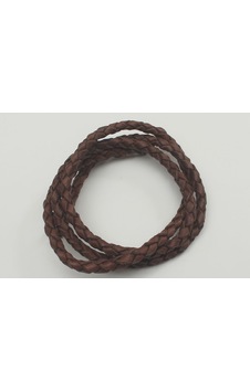 4-6 Mm Yuvarlak Örgülü Naturel Doğal Deri Kordon 1 Metre 6 Mm / Koyu Kahverengi 4-6 Mm Yuvarlak Örgülü Naturel Doğal Deri Kordon 1 Metre 6 Mm / Koyu Kahverengi