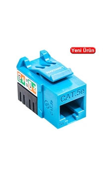 Lınkomm 34917 Cat6a 50u 90 Derece Keystone Jack Mavi