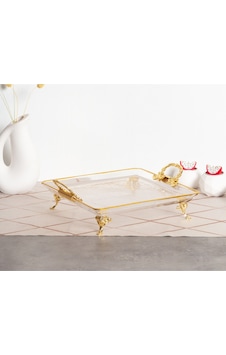 Elta Collection Paşabahçe Kristal Metal Ayaklı Yaldızlı Kare Pasta Sunumluk Kurabiyelik Tepsi Gold Elta Collection Paşabahçe Kristal Metal Ayaklı Yaldızlı Kare Pasta Sunumluk Kurabiyelik Tepsi Gold