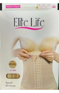 Elite Life Agraflı Bel Göbek Toparlayıcı Korse Beyaz Elite Life Agraflı Bel Göbek Toparlayıcı Korse Beyaz
