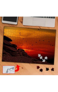 Kızıl Gökyüzünde Uçan Kuşlar 240 Parça Puzzle Yapboz Tablo-3029 Kızıl Gökyüzünde Uçan Kuşlar 240 Parça Puzzle Yapboz Tablo-3029