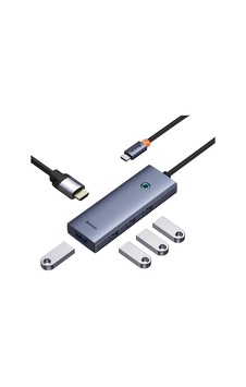 Baseus Ultrajoy 5 İ 1 Arada Usb Hub, 1x Hdmı 4k 30hz + 4x Usb 3.0 Port, Çoklayıcı Adaptör, Type-c Girişli Cihazlar İçin Uyumlu, Gri Sku: Mır8690010057112 Baseus Ultrajoy 5 İ 1 Arada Usb Hub, 1x Hdmı 4k 30hz + 4x Usb 3.0 Port, Çoklayıcı Adaptör, Type-c Girişli Cihazlar İçin Uyumlu, Gri Sku: Mır8690010057112