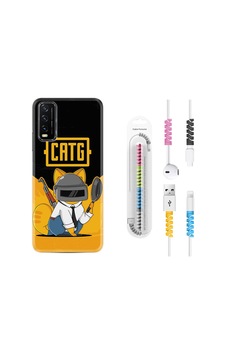 Vivo Y20S Kılıf Kablo Koruyuculu Cat G 1677 Siyah Vivo Y20S Kılıf Kablo Koruyuculu Cat G 1677 Siyah