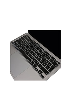 Macbook Air Klavye Koruyucu 13inç M1 A2337,a2179 Uyumlu Türkçe Q Düzen Silikon İnce Kaplama Toz Ve Sıvı Koruması Uk Iso Klavyeyi Türkçeye Çevirme Desteği Siyah