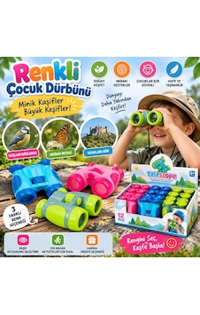 Renkli Çocuk Dürbünü Eğitici Oyuncak Keşif Dürbünü 1 Adet Renkli Çocuk Dürbünü Eğitici Oyuncak Keşif Dürbünü 1 Adet