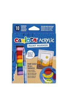 Carioca Paint Marker Su Bazli Fırça Uçlu 10'lu Sku: Zeus8690010335586 Carioca Paint Marker Su Bazli Fırça Uçlu 10'lu Sku: Zeus8690010335586