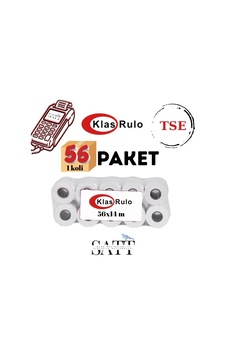 Klas Rulo Yazar Kasa&pos Rulosu 56mmx14metre 56 Paket 560 Adet Klas Rulo Yazar Kasa&pos Rulosu 56mmx14metre 56 Paket 560 Adet