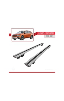 Fiat Egea Cross 2020 Ve Sonrası İle Uyumlu Hook Model Anahtar Kilitli Ara Atkı Tavan Barı Gri