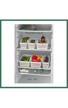 En-cag 6 Lı Buzdolabı Organizeri Düzenleyici Çok Amaçlı Dolap Düzenleyici Beyaz 12x30x14 Cm Bss En-cag 6 Lı Buzdolabı Organizeri Düzenleyici Çok Amaçlı Dolap Düzenleyici Beyaz 12x30x14 Cm Bss