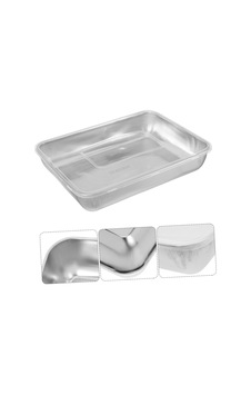Çok Amaçlı Paslanmaz Çelik Fırın Ve Saklama Kabı 25 X 20 X 5 Cm Tg 5klfk5h Çok Renkli