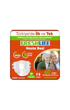 2'li Medium Bel Bantlı Yetişkin Hasta Bezi 30x2 60 Adet M 2'li Medium Bel Bantlı Yetişkin Hasta Bezi 30x2 60 Adet M