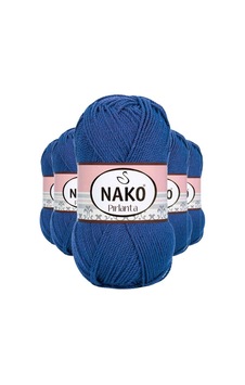 5 Adet Pırlanta Amigurumi El Örgü İpi Yünü Koyu Mavi 10084