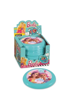 Barbie Frizbi Pembe Lisanslı Kız Çocuk Bahçe Deniz Plaj Oyuncak 1 Adet