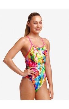 Funkita Ss Out Trumped Kız Çocuk Antrenman Mayo, İnce Askılı 001