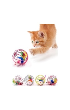 Adipa Dr Kafesli Renkli Fareli Kedi Köpek Oyun Topu 6 Cm Adipa Dr Kafesli Renkli Fareli Kedi Köpek Oyun Topu 6 Cm