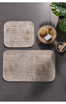 Barite 2'li Banyo Paspası Bej Barite 2'li Banyo Paspası Bej