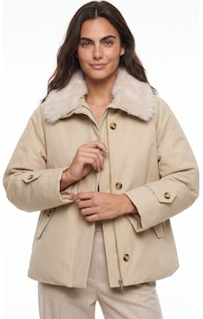 Onloox Kadın Taş Taş Polyester Kumaş Çıkarılabilir Kürk Yaka Su İtici Özellikli Şişme Kaban Onloox Kadın Taş Taş Polyester Kumaş Çıkarılabilir Kürk Yaka Su İtici Özellikli Şişme Kaban