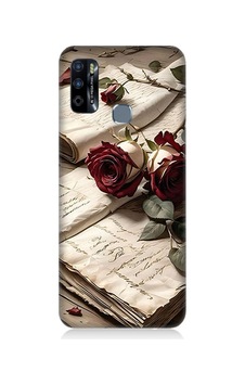 İnfinix Hot 9 Uyumlu Mektup Ve Güller Desenli Silikon Kılıf İnfinix Hot 9 Uyumlu Mektup Ve Güller Desenli Silikon Kılıf
