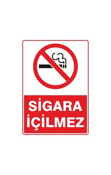 Sigara İçilmez Yapışkanlı Folyo Sticker Etiket 10 X 15 Cm Uyarı Levhası Sku: Zeusstk47e9d431d2