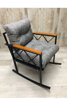 Sallanır Sandalye Tv Koltuğu Kafe-balkon-mutfak-berjer-ofis-salon Sallanır Koltuk Koltuk Miami Gri