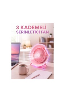 Rgb Işıklı 3 Kademeli Usb Şarjlı Masaüstü Vantilatör Renk Rgb Işıklı 3 Kademeli Usb Şarjlı Masaüstü Vantilatör Renk
