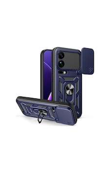 Xiaomi 17 Pro Max İle Uyumlu Kılıf Magnetik Standlı Kamera Korumalı Sürgülü Kapak Lacivert Xiaomi 17 Pro Max İle Uyumlu Kılıf Magnetik Standlı Kamera Korumalı Sürgülü Kapak Lacivert