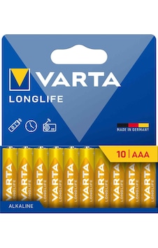 Varta Longlife AAA Alkalin İnce Kalem Pil LR3, 10'lu Paket Varta Longlife AAA Alkalin İnce Kalem Pil LR3, 10'lu Paket